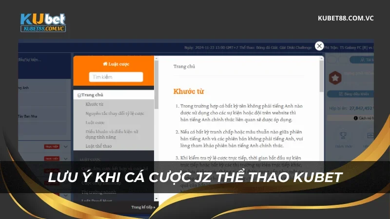 Lưu ý khi cá cược tại Kubet